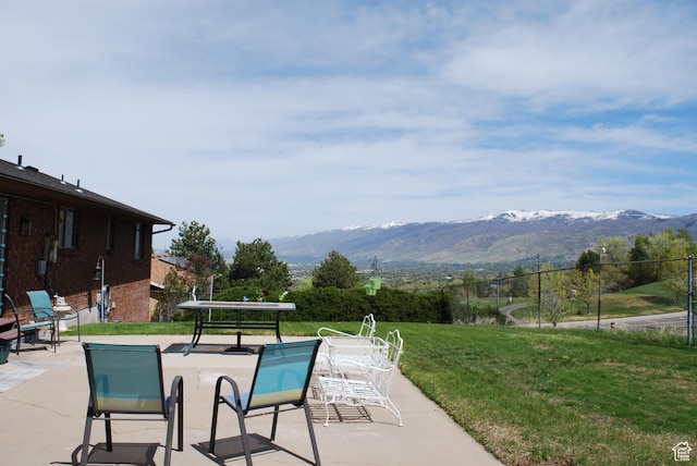 71 Gary Way N, Salt Lake, UT 84054 - view of patio with a mountain view