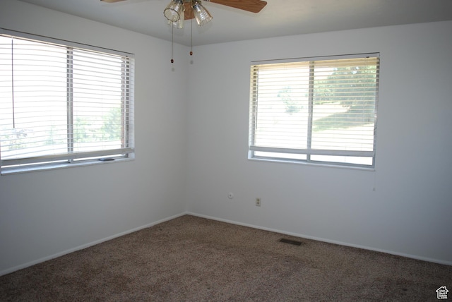 71 Gary Way N, Salt Lake, UT 84054 - empty room featuring healthy amount of natural light, carpet floors, and a ceiling fan