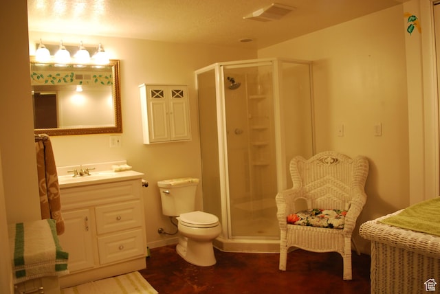 71 Gary Way N, Salt Lake, UT 84054 - bathroom featuring toilet, a stall shower, and vanity