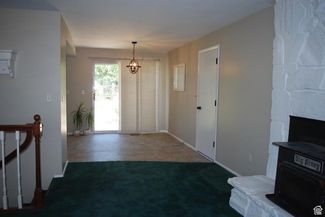 71 Gary Way N, Salt Lake, UT 84054 - foyer featuring a chandelier and carpet flooring