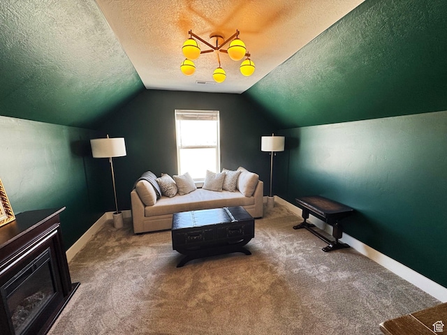 352 W Ropelato Dr, Nibley, UT 84321 - carpeted bedroom with vaulted ceiling, a textured ceiling, and baseboards