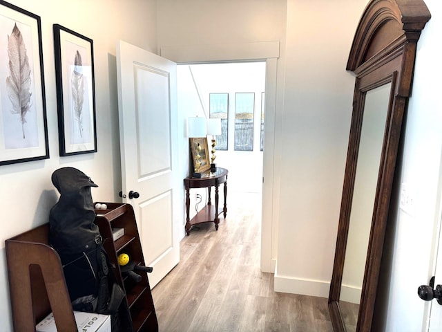 352 W Ropelato Dr, Nibley, UT 84321 - hall with light wood-style flooring and baseboards