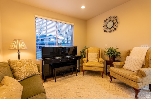 160 S 2775 W, West Point, UT 84015 - living area with recessed lighting, baseboards, and light colored carpet
