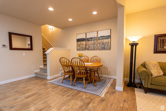 160 S 2775 W, West Point, UT 84015 - dining area with recessed lighting, wood finished floors, and baseboards