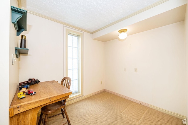 2536 N 575 E, North Ogden, UT 84414 - home office featuring ornamental molding, baseboards, and light colored carpet