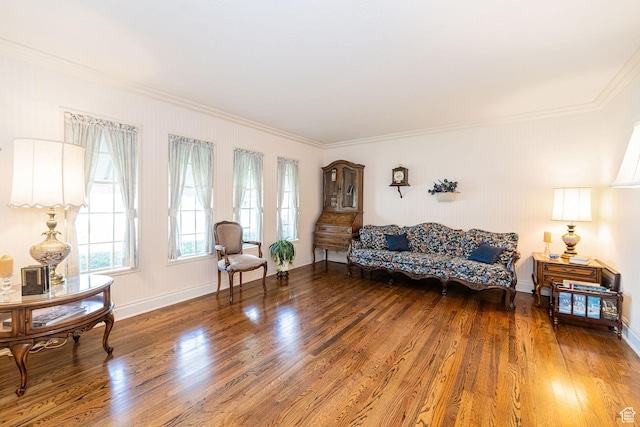 2536 N 575 E, North Ogden, UT 84414 - sitting room with ornamental molding, wood finished floors, and baseboards