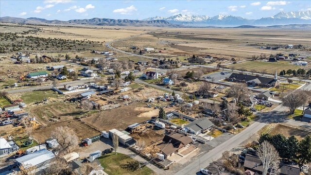 drone / aerial view with a mountain view