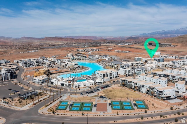757 W Periwinkle Ln Unit 210, St George, UT 84790 - view of property location featuring mountains and a pool area