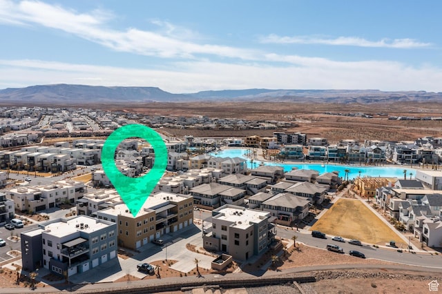 757 W Periwinkle Ln Unit 210, St George, UT 84790 - drone / aerial view of mountains and a pool area