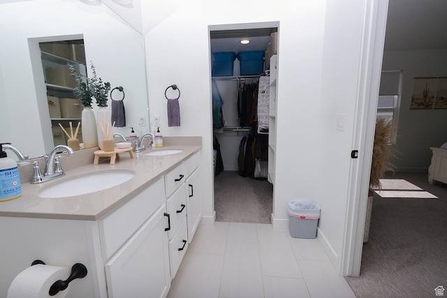 6219 W S Jordan Pkwy Unit 221, South Jordan, UT 84009 - full bath featuring tile patterned flooring, double vanity, and a sink