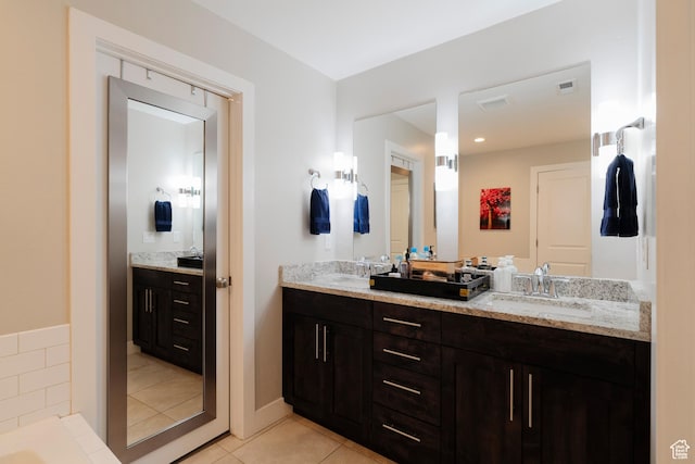 6394 E 850 S, Huntsville, UT 84317 - full bath with double vanity and tile patterned flooring