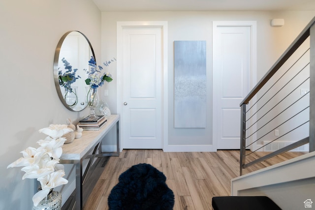 6394 E 850 S, Huntsville, UT 84317 - entryway with stairway and light wood-type flooring