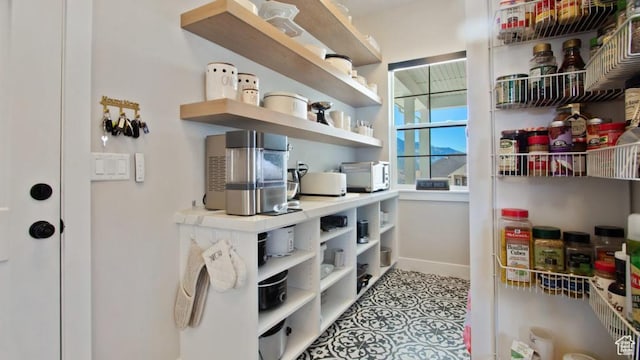 view of storage area