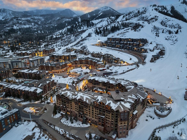 3855 Grand Summit Dr Unit 701Q3, Park City, UT 84098 - snowy aerial view with a mountain view