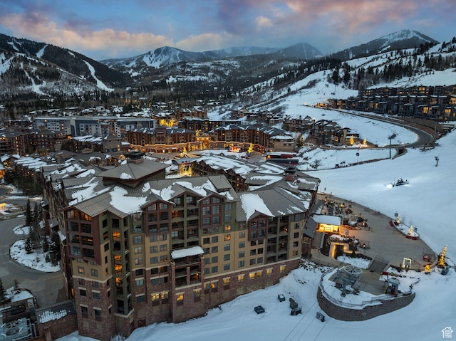 3855 Grand Summit Dr Unit 701Q3, Park City, UT 84098 - snowy aerial view featuring a mountain view