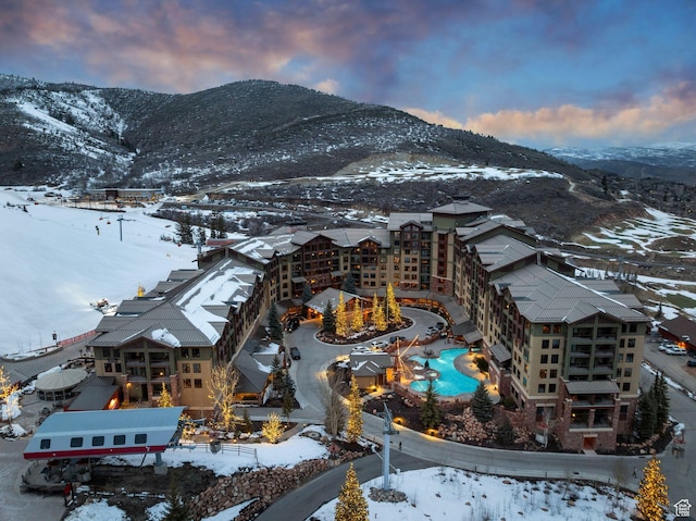 3855 Grand Summit Dr Unit 701Q3, Park City, UT 84098 - snowy aerial view with a mountain view