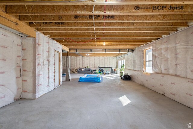 view of basement