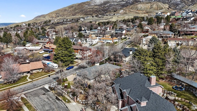 1376 Granada Dr, Bountiful, UT 84010 - aerial view featuring a mountain view and a residential view