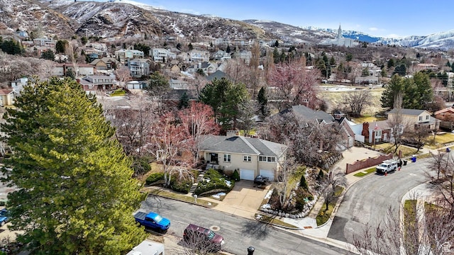 1376 Granada Dr, Bountiful, UT 84010 - birds eye view of property with a residential view and a mountain view