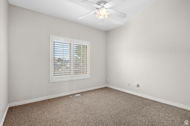 208 N Guidelight Dr, Cedar City, UT 84720 - carpeted empty room with baseboards, ceiling fan, and visible vents