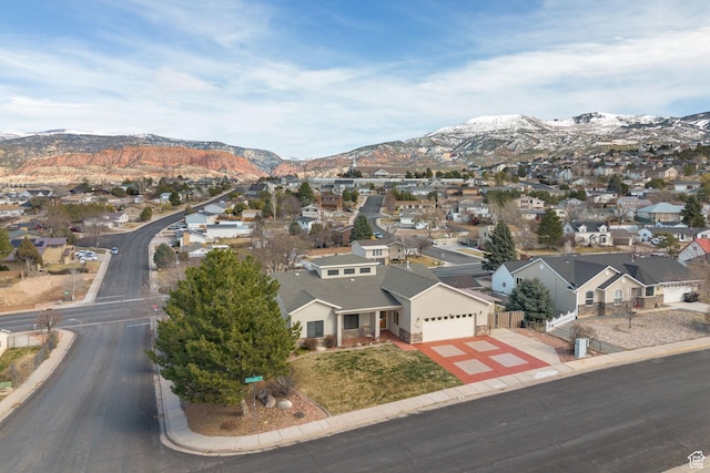 208 N Guidelight Dr, Cedar City, UT 84720 - bird's eye view with a mountain view and a residential view