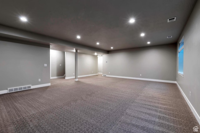 3240 W Oxford Loop Unit 219, Mountain Green, UT 84050 - below grade area with recessed lighting, baseboards, and visible vents