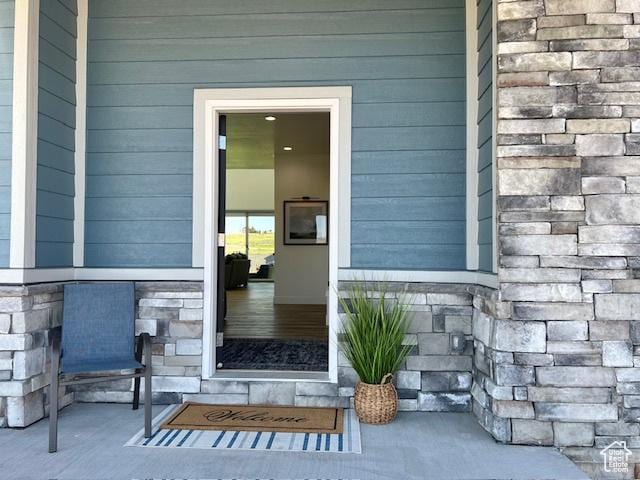 650 Blue Sage Dr, Fish Haven, ID 83287 - entrance to property with stone siding