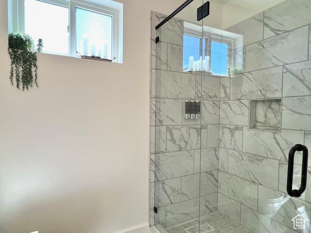 650 Blue Sage Dr, Fish Haven, ID 83287 - bathroom featuring a stall shower