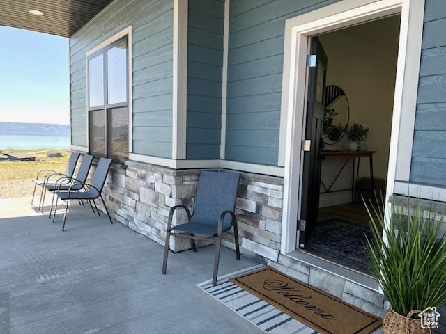 650 Blue Sage Dr, Fish Haven, ID 83287 - view of patio featuring a water view