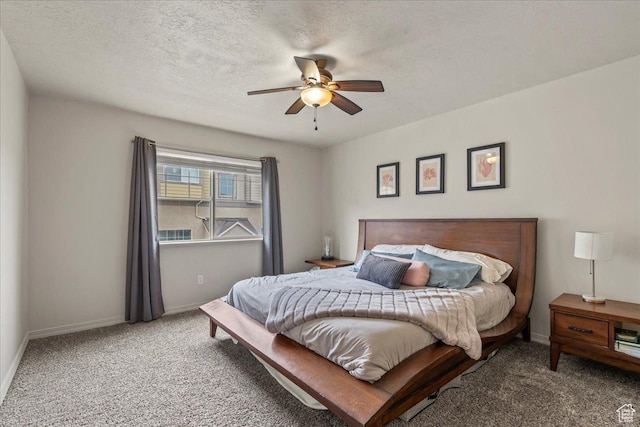 576 E 1540 S, Lehi, UT 84043 - carpeted bedroom with baseboards, a ceiling fan, and a textured ceiling