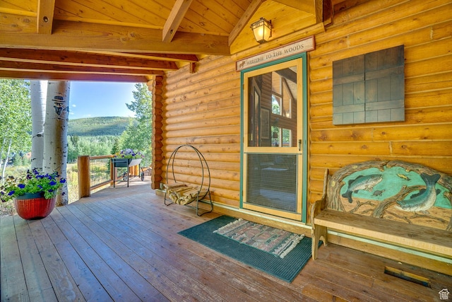 4547 Fawn Way Unit 2050, Heber City, UT 84032 - property entrance with log exterior