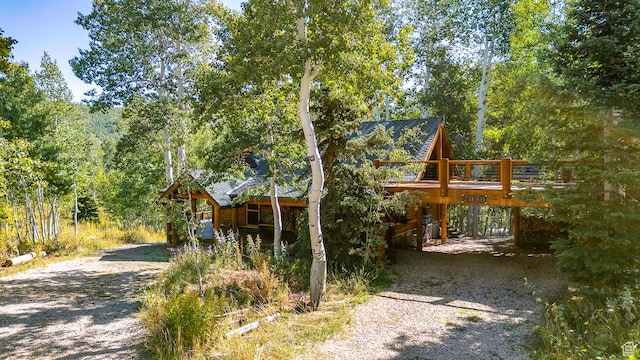 4547 Fawn Way Unit 2050, Heber City, UT 84032 - view of front of property with a wooden deck and gravel driveway