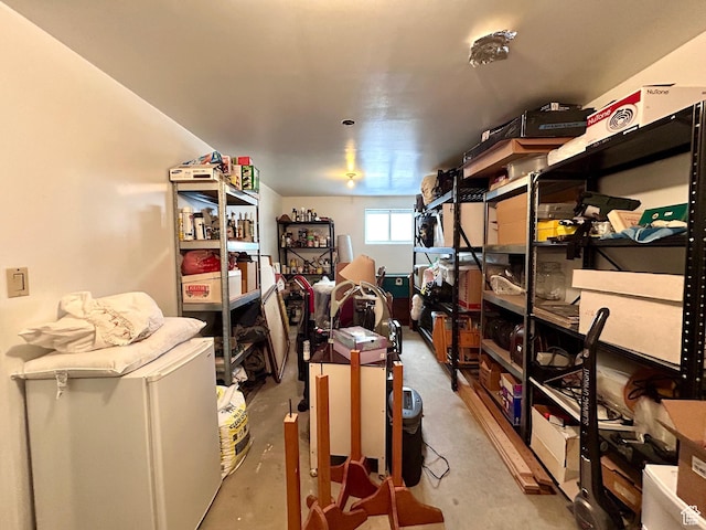 view of storage area