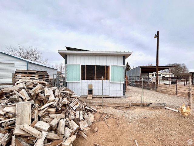 exterior space with an outdoor structure