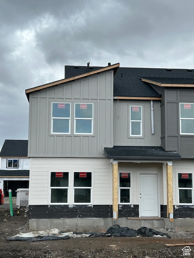 view of front of property with board and batten siding