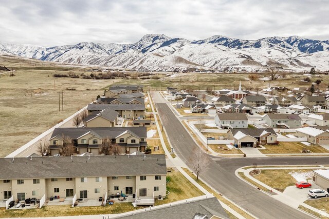 687 N 130 E, Smithfield, UT 84335 - drone / aerial view with a mountain view and a residential view