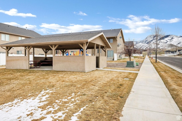 687 N 130 E, Smithfield, UT 84335 - exterior space with a mountain view and a patio