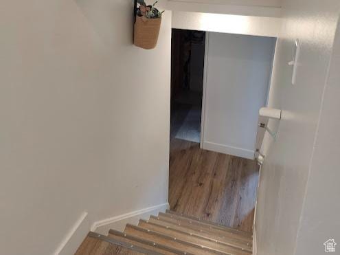 495 W 1330 N, Logan, UT 84341 - stairway featuring wood finished floors