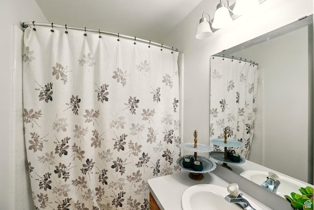 495 W 1330 N, Logan, UT 84341 - full bath featuring vanity and a shower with shower curtain