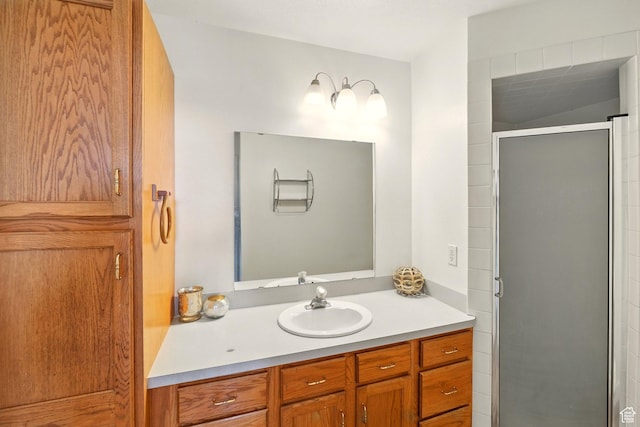 495 W 1330 N, Logan, UT 84341 - bathroom with vanity and a stall shower