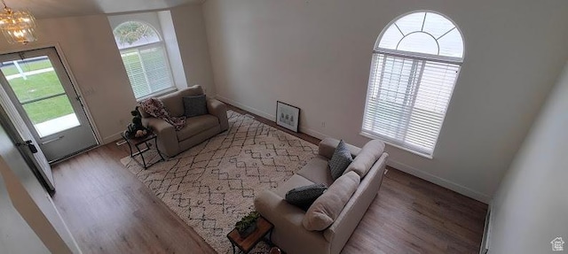 495 W 1330 N, Logan, UT 84341 - living area with wood finished floors and baseboards