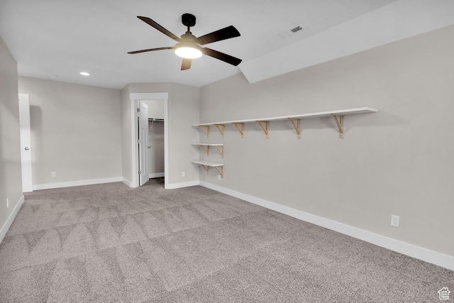 681 S Vance Dr W, Layton, UT 84041 - carpeted empty room with a ceiling fan, baseboards, and recessed lighting