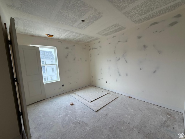view of spare room