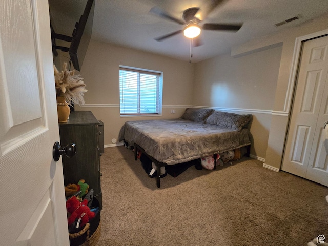 8894 S Sun Leaf Dr, West Jordan, UT 84088 - bedroom with carpet flooring and a ceiling fan