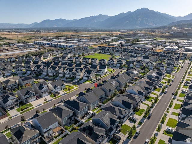 951 W Cushing Rd, Bluffdale, UT 84065 - drone / aerial view featuring a residential view and a mountain view