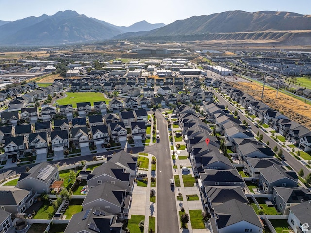 951 W Cushing Rd, Bluffdale, UT 84065 - bird's eye view featuring a mountain view and a residential view
