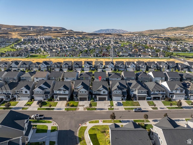 951 W Cushing Rd, Bluffdale, UT 84065 - bird's eye view with a residential view and a mountain view