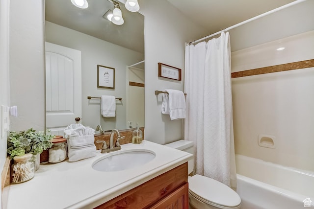 1637 Village Round Dr Unit 8, Park City, UT 84098 - bathroom featuring shower / bath combo, toilet, and vanity
