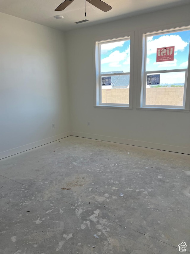 330 W Rosie Loop Unit 45E, Cedar City, UT 84720 - unfurnished room featuring ceiling fan and baseboards