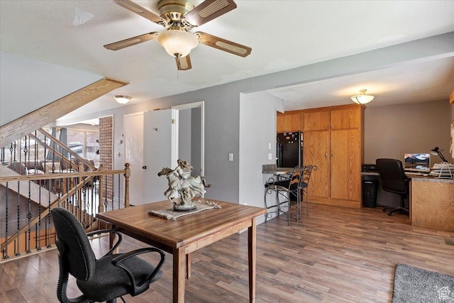 613 N 100 E, Brigham City, UT 84302 - dining space featuring ceiling fan and light wood-style floors